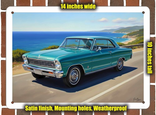 Metal sign 1966 chevrolet - metal,