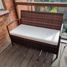 Seater rattan garden bench - 2,