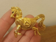 Vintage Galloping Gold Tone