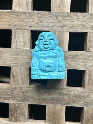 Hand carved howlite buddah - carved,