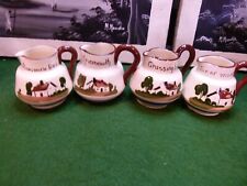 Torquay Motto ware Watcombe Pottery 4 small jugs