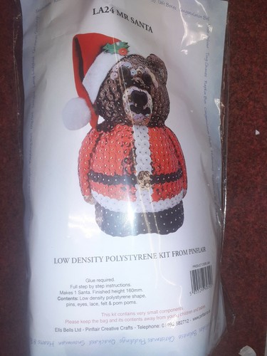 Santa bear pinflair sequin - santa,