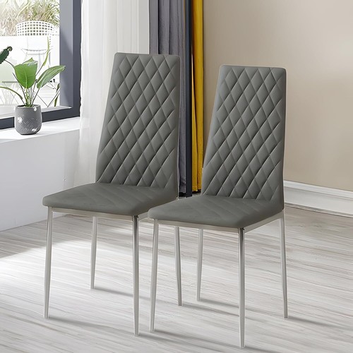 6pcs grey faux leather - 2/4/6pcs,
