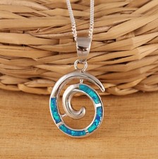 Solid 925 Sterling Silver Blue