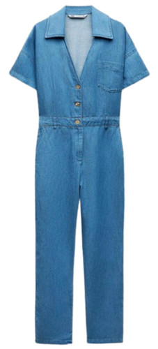Zara denim jumpsuit straight - jumpsuit,