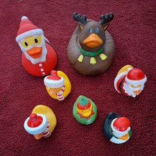 Christmas Rubber Duck Bath Toy Stocking Filler For Kids Xmas Eve Party Prize