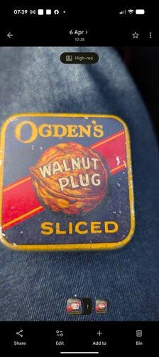 Ogden walnut plug tobacco - walnut,