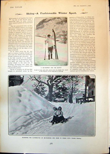 Old ski runner sleighing - sleighing, l