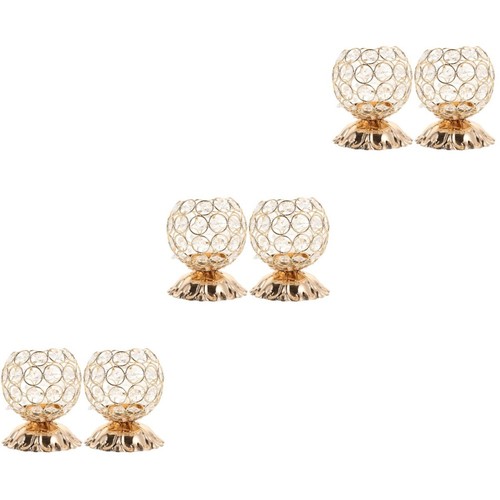 6pcs golden metal candle - 6pcs,