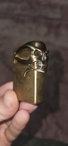 Zippo skull brass limited - zippo, skull,