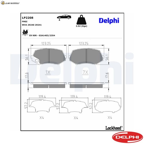 Brake pad set disc - disc,