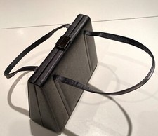 STUART WEITZMAN Silver Grey Small Double Strap Handbag VG++