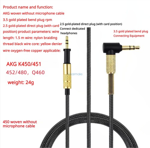Audio cable for akg - k450, 451