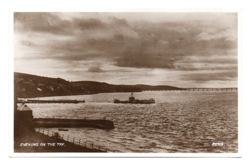 Antique postcard river - antique,
