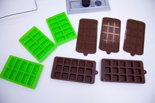 8 x Mini Chocolate Bars Silicone Moulds Soap Wax Melts Cake Decoration Activity