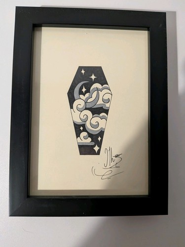 Framed hand drawn traditional - hand,