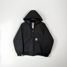 Carhartt Men's Reworked Black Hoodie Jacket, Small, Excellent Condition