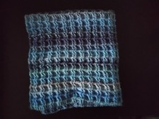 Crochet Baby Blanket Length 80cm Width 80cm Handmade Waffle Pattern