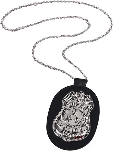 Police badge necklace - badge,