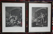 Antique Framed Prints.  ORIGINAL William HOGARTH Suppressed Plates