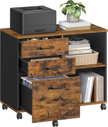 Drawer file cabinet - 3-drawer, mobile