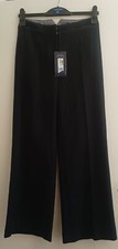 Marks And Spencer Womens Wide Leg Black Suit Trouser UK Size 8