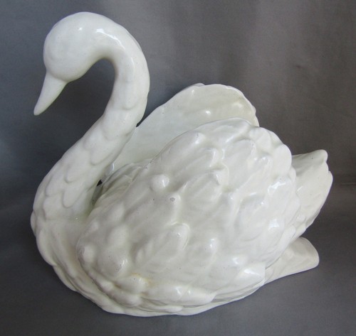 Vintage swan planter pot - planter,