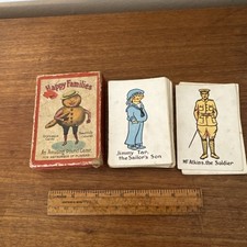 Old Antique ** HAPPY FAMILIES CARD GAME ** Playing Cards soldier Painter sailor