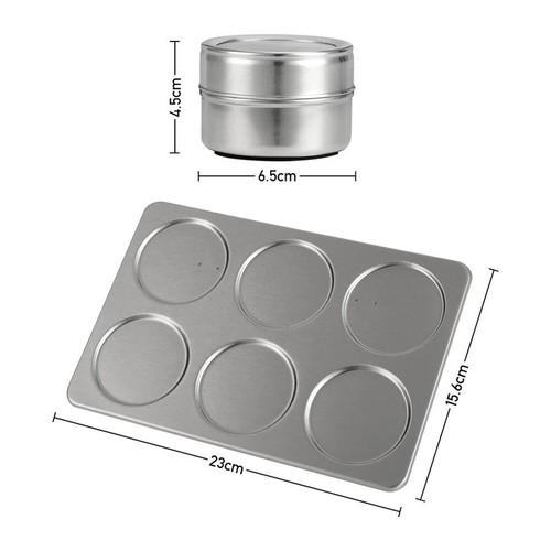Jar spice rack magnetic rust - rack,