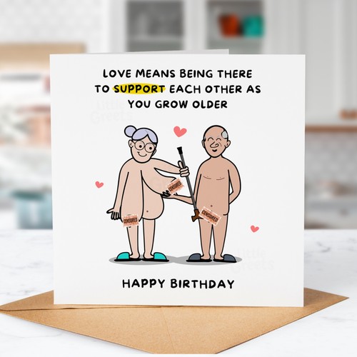 Funny rude birthday card - funny,
