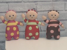 IN THE NIGHT GARDEN 3 WAVING TOMBLIBOOS 7" soft plush EEE OOH & UNN character