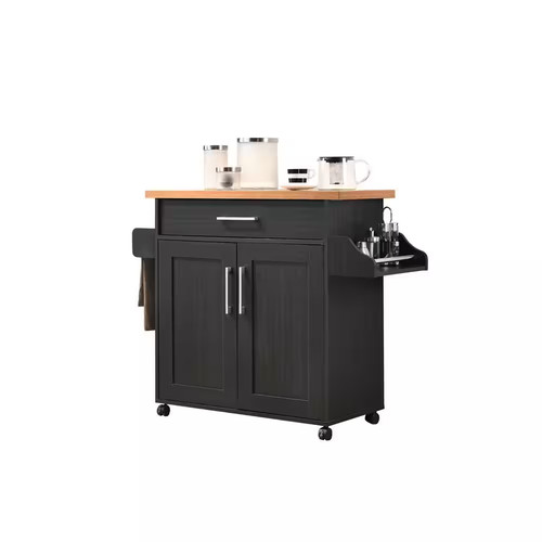 Black beech kitchen island - black-beech,