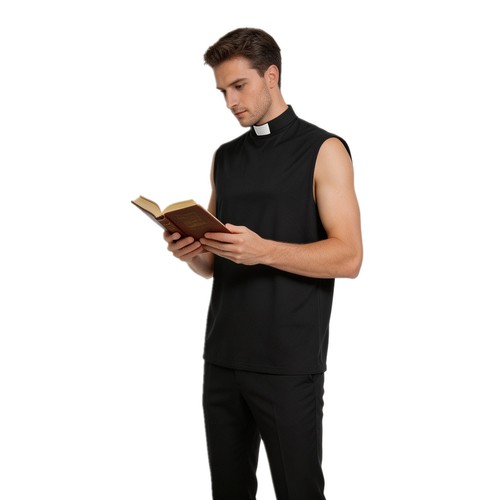 Mens clergy shirt sleeveless - mens,
