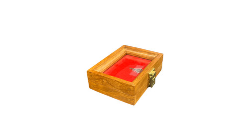 Wood display case 7x5x2 - wood, 7x5x2”