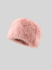 Ladies Womens Faux Fur Pillar