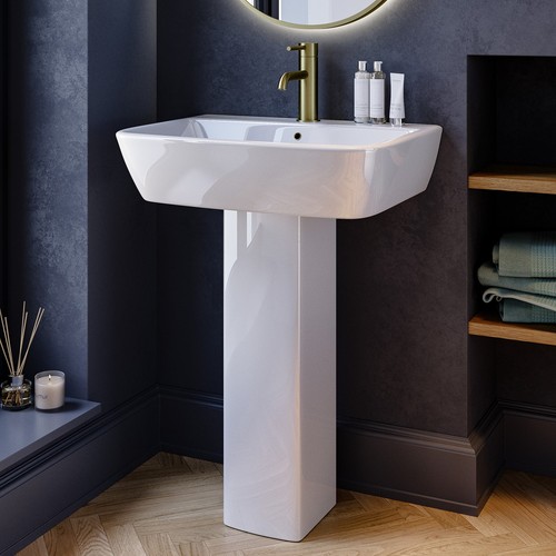600mm full pedestal basin with - 600mm,