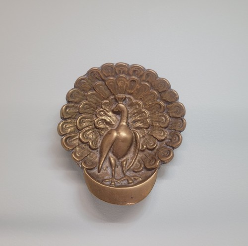 Vintage brass peacock - peacock, wall