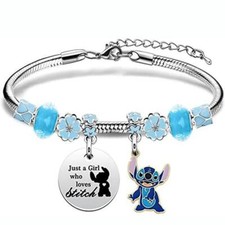 Birthday Christmas Jewellery Bracelet Gifts for Stitch Lover Stitch Fans Girls