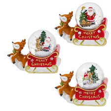 Christmas Snow Globe Sleigh Base Mini 45mm Waterball - Choose Design