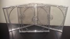 3 CD/DVD Replacement JEWEL CASE Each Holds Single Disc COMPACT DISCS Clear Tray