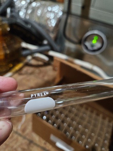 Pyrex glass test tubes - test,
