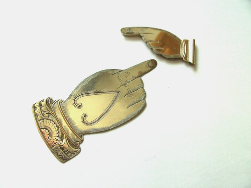 Antique silver bookmark - silver,