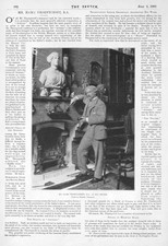 HAMO THORNYCROFT English Sculptor in his Studio - Antique Print 1901