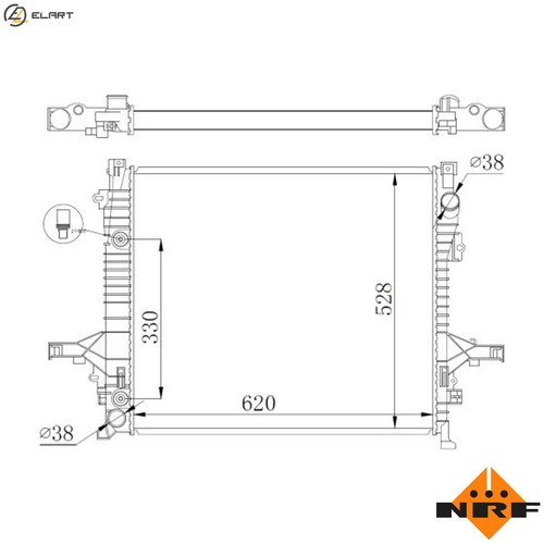 Radiator engine cooling 550019 - engine,