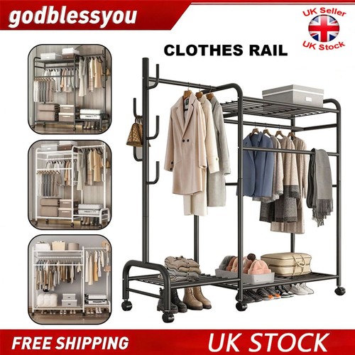 Double clothes rail - double, heavy