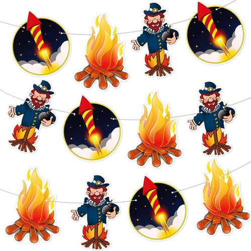 Bonfire night bunting banner - bonfire,