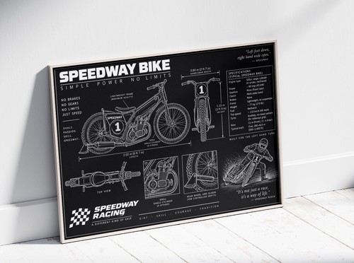 Speedway bike poster - speedway,