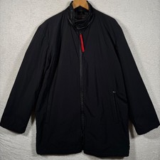 Prada Men’s Black Jacket Coat Size L Large Designer Outerwear Lightweight Logo