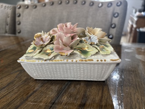 Vintage capodimonte trinket - vintage,