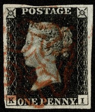 Stamp penny black 1840 - penny,